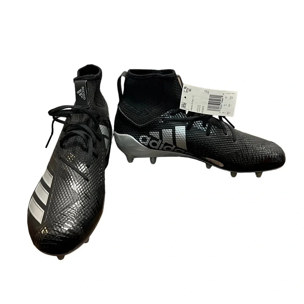New Adidas‎ Adizero 5 Star 7.0 Mid TD Team Football Cleats Black